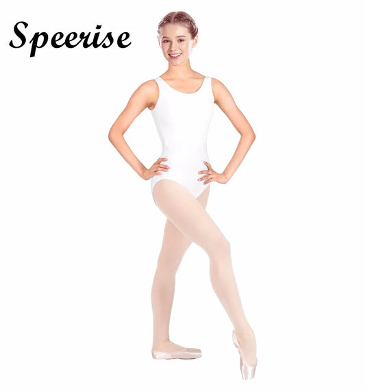 Speerise Women Tank Leotard Ballet Class Dance Leotards for Gymnastics Leotard  Stretch Leotard Short Unitard Adult