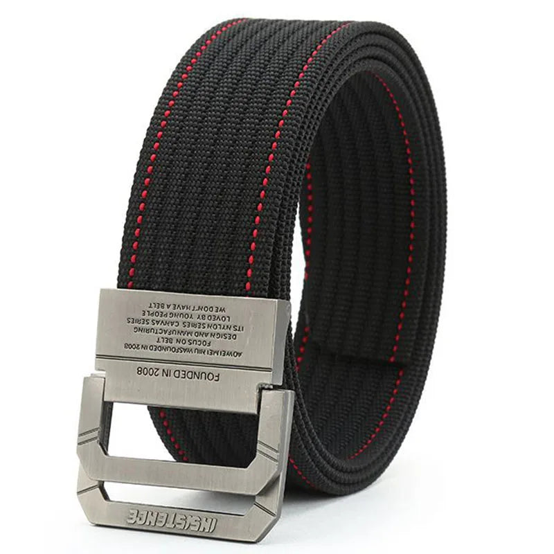 Nylon Casual Belt Men Women Fashion Zinc Alloy Buckle Sliod Strongest Casual Belt Brand Clothing Outdoor Belt AE2653