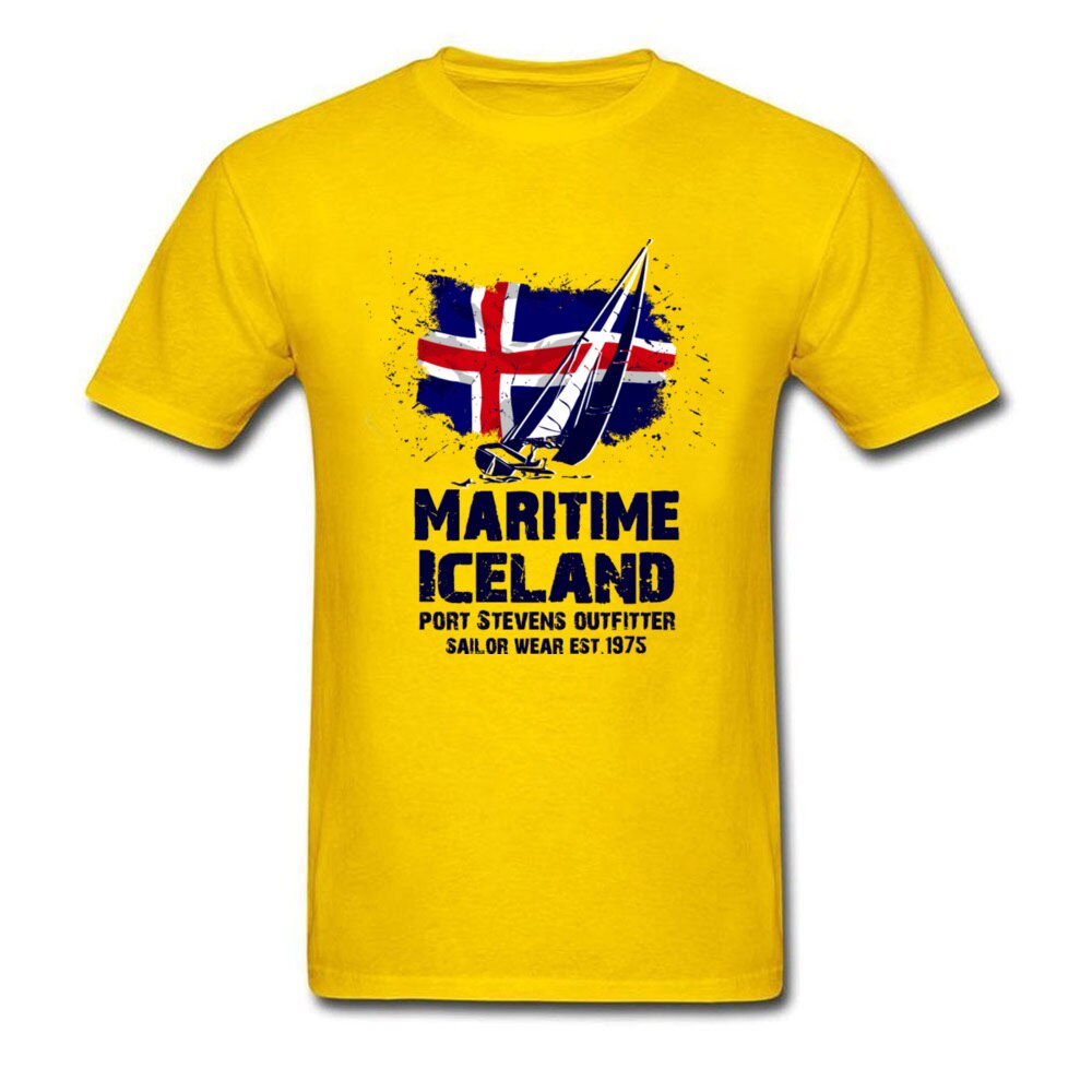 Hipster Men&#39;s White Tshirt Oversized Plain Wholesale Online Maritime Sails Iceland Flag Patterns T Shirts For Men Summer Style