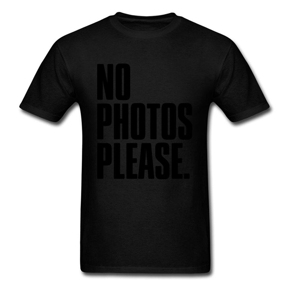 NO PHOTOS PLEASE Fashionable Tour Tshirt Pure Cotton Round Neck Men Tops Shirt Europe Tees Hot Sale Short Sleeve T Shirt