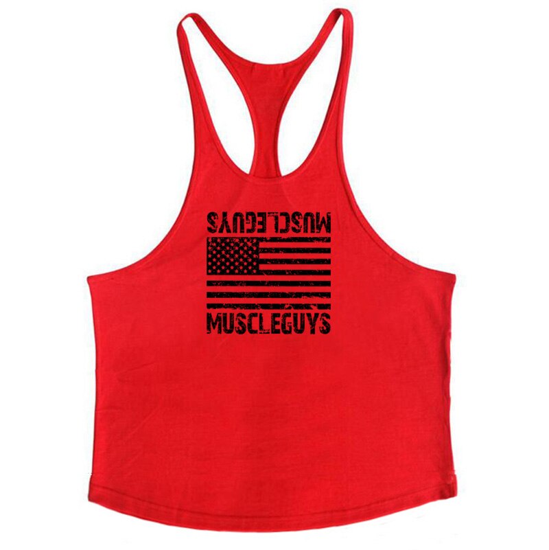 Muscleguys American flag Print Bodybuilding Sleeveless Hoodies Men Sporting Fitness hooded Tank Top Men Gyms Clothing Hoody