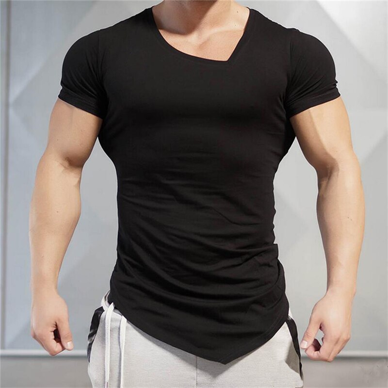 Brand Muscle Sportwear Fitness Gym T-Shirt Bodybuilding Clothing Compression Shirt Men Slim fit T Shirt