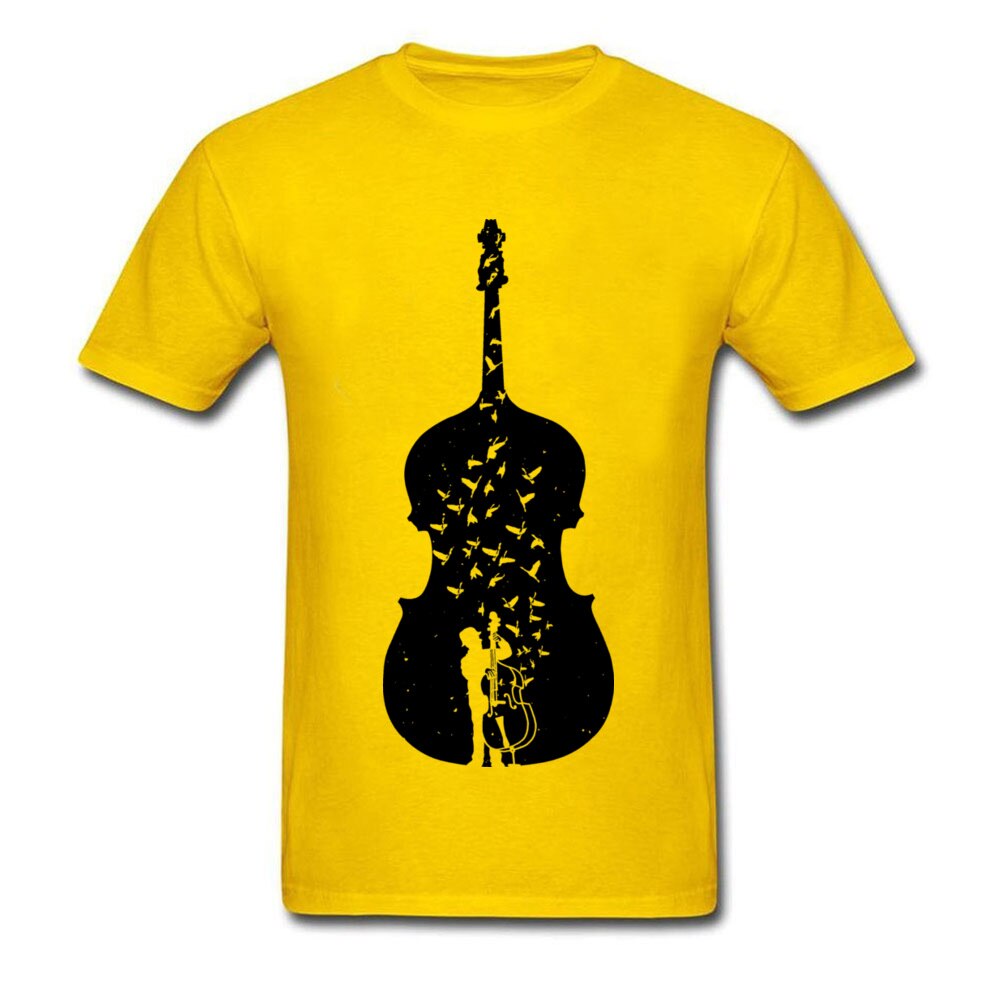 Men Tshirt Guitar The Butterfly Melody T-Shirts KISS Love Music Men&#39;s Fashion Outline Tshirt Club