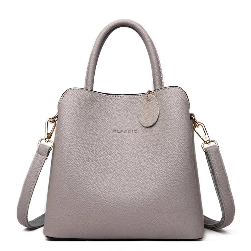 Neue 3-Haupttaschen-Leder-Luxus-Handtaschen für Damen, Designer-Umhängetaschen für Damen, kleine lässige Einkaufstasche, Sac A Main