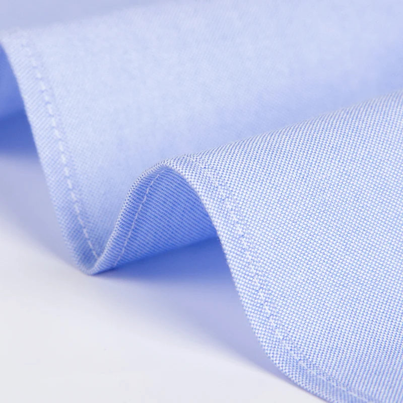 Men&#39;s Classic Long Sleeve Non-Iron Shirts Single Patch Pocket Standard-fit Formal Business Work Social Cotton Basic Dress Shirt