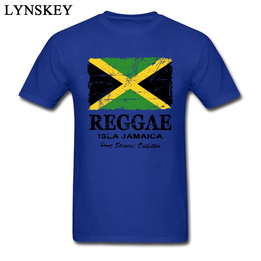 Casual Vintage Reggae Jamaica Flag Print Men T Shirts Cotton Tees Male Cool Top Clothes Simple Style Customized