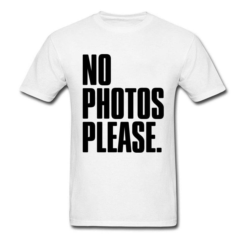 NO PHOTOS PLEASE Fashionable Tour Tshirt Pure Cotton Round Neck Men Tops Shirt Europe Tees Hot Sale Short Sleeve T Shirt