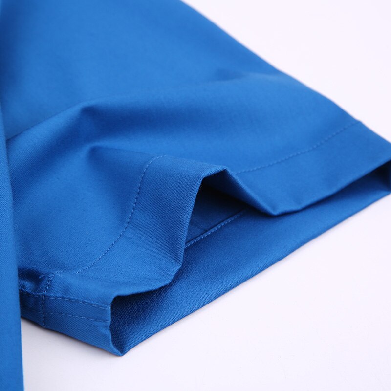 Summer Short Sleeve Men&#39;s Stretch Bamboo-fiber Dress Shirts Pocket-less Design Standard-fit Formal Business Easy Care Shirt