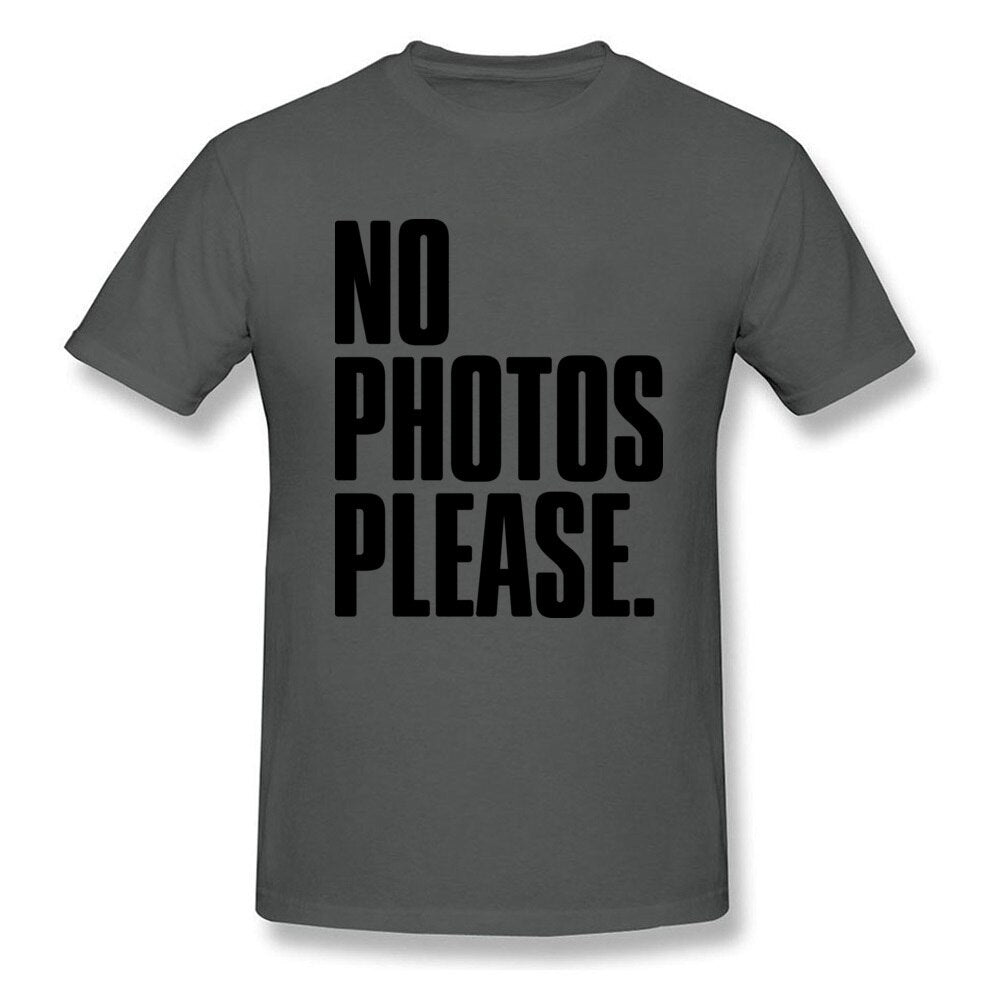 NO PHOTOS PLEASE Fashionable Tour Tshirt Pure Cotton Round Neck Men Tops Shirt Europe Tees Hot Sale Short Sleeve T Shirt