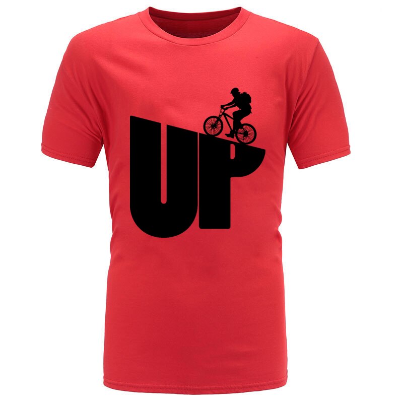 Up Mountain Cycle Biker Men&#39;s T Shirt Stay Wild Fashion Father Tshirt Crew Neck Casual Short Sleeve Cotton Fabric Men T Shirt