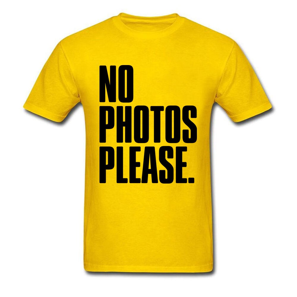 NO PHOTOS PLEASE Fashionable Tour Tshirt Pure Cotton Round Neck Men Tops Shirt Europe Tees Hot Sale Short Sleeve T Shirt