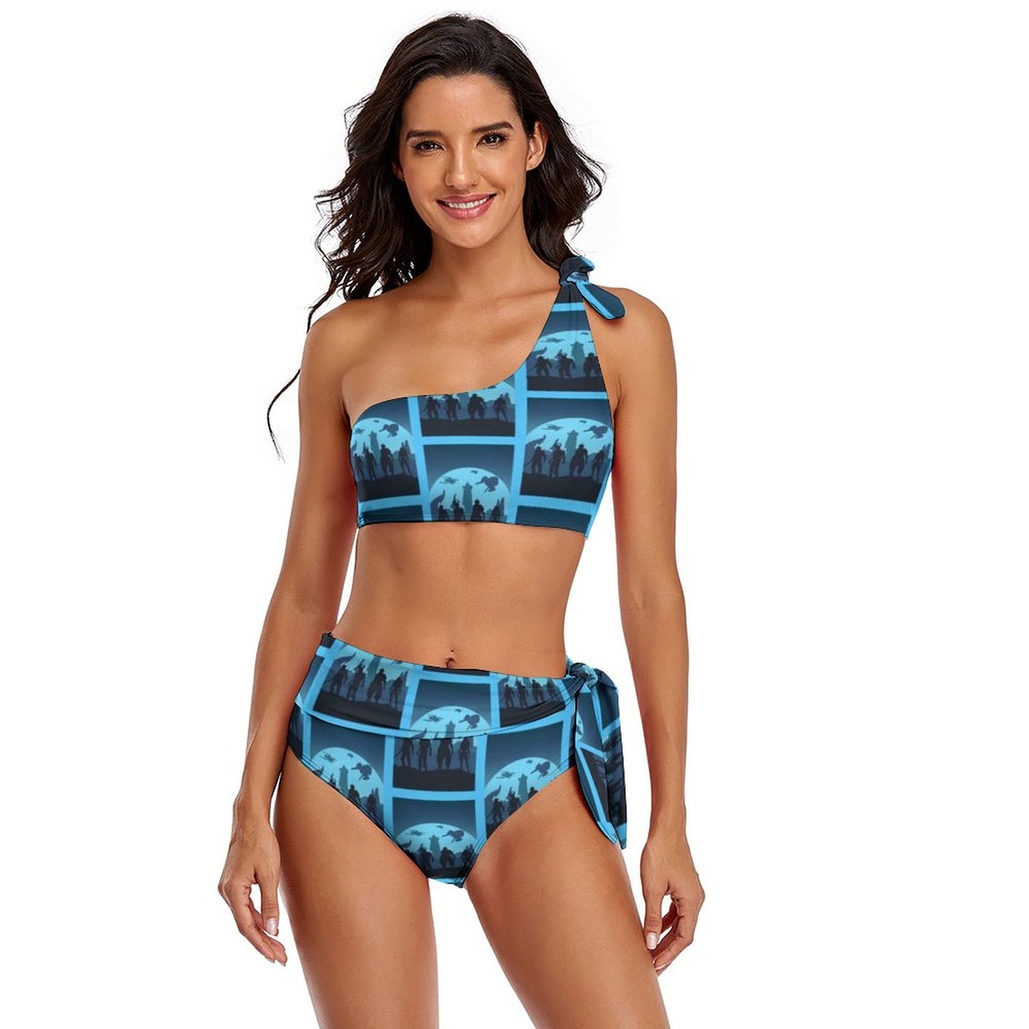 Warframe Bikini Swimsuit Bow Colorful Bath Swimwear For Big Breasts Bulk Two Piece Bathing Suit