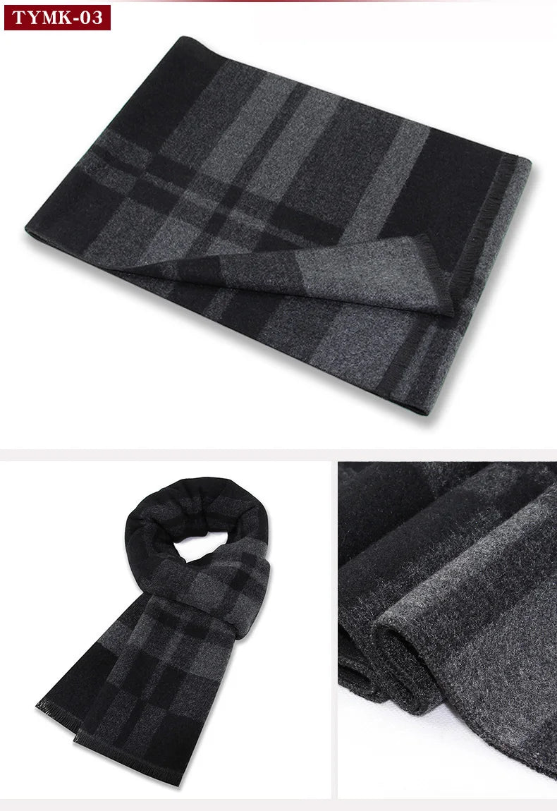 Winter Kaschmir Schal für Männer Plaid Farbe warme Pashmina Schal Kopf Wickel Quaste Schals gestrickt Männer Foulard Decke Farbe