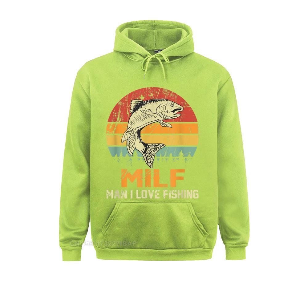 Milf Man I Love Fishing Funny Fish Vintage Outfit Hoodie Novelty Personalized Hoodies Funky Sportswears Men Sweatshirts