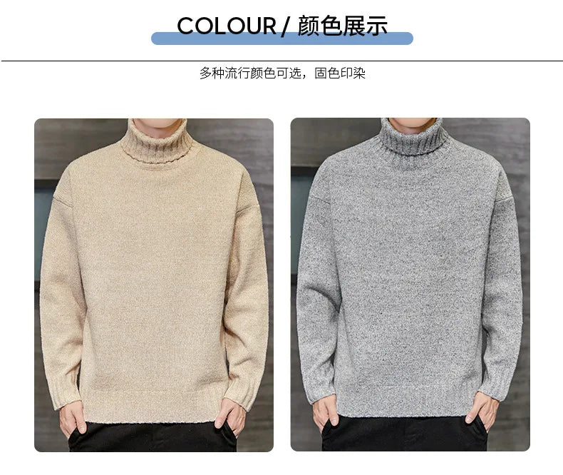 Rollkragen Männer Pullover Herren Stricken Pullover Pullover Männlichen Gestrickte Bodenbildung Shirt Herren Jumper Winter Kleidung für Mann Schildkröte Hals