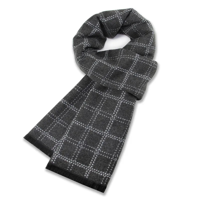 Winter Kaschmir Schal für Männer Plaid Farbe warme Pashmina Schal Kopf Wickel Quaste Schals gestrickt Männer Foulard Decke Farbe