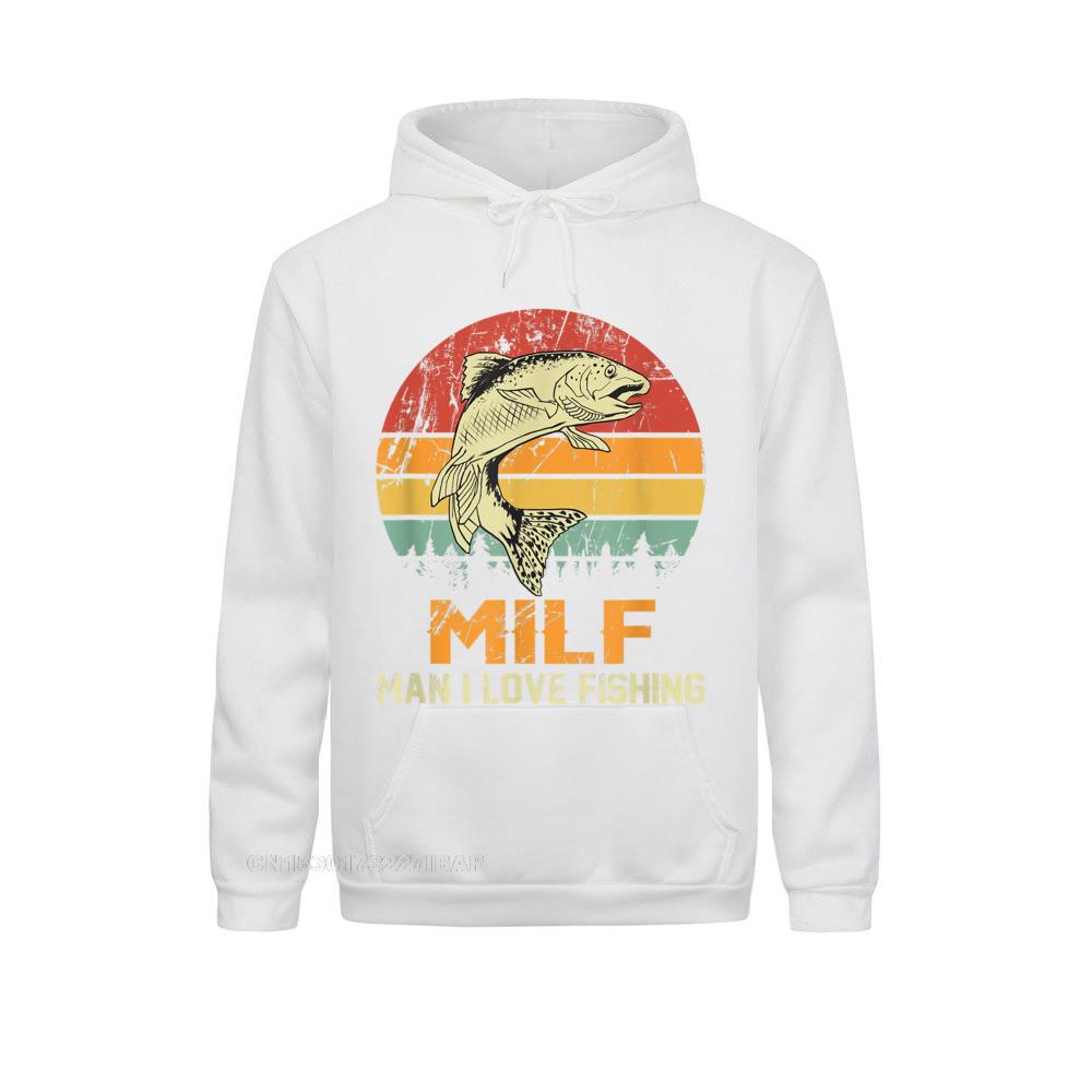 Milf Man I Love Fishing Funny Fish Vintage Outfit Hoodie Novelty Personalized Hoodies Funky Sportswears Men Sweatshirts