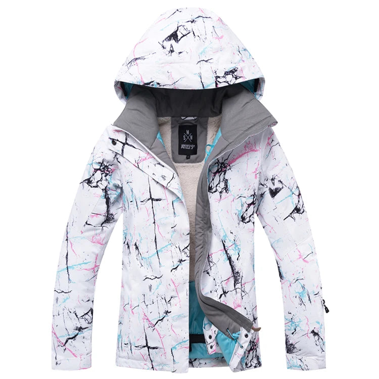 Neue Winter Warme Ski Anzug Frauen Skifahren Jacke und Hosen Snowboarden Satz Weibliche Wasserdichte Schnee Kostüme Outdoor Wandern Tragen