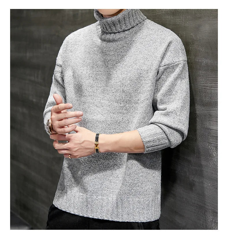 Rollkragen Männer Pullover Herren Stricken Pullover Pullover Männlichen Gestrickte Bodenbildung Shirt Herren Jumper Winter Kleidung für Mann Schildkröte Hals