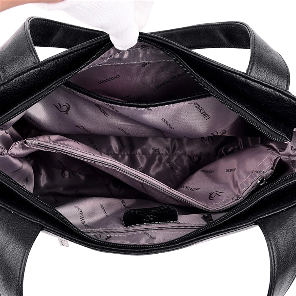 Echte Marke Frauen Einkaufstasche Hohe Qualität Leder Taschen für Frauen 2024 Damen Große Top-griff Schulter Umhängetasche Sling tasche Sac