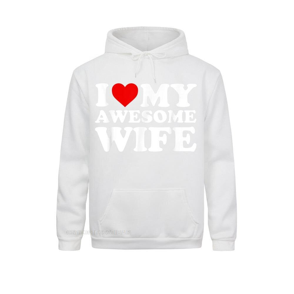 Mens I Love My Awesome Wife Hoodie With Heart Hoodie Hoodies Summer Rife Tight Long Sleeve Men&#39;s Sweatshirts Unique Sportswears