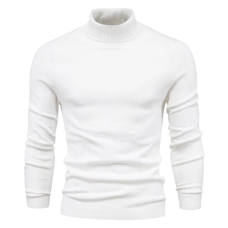 Neue Qualität Winter Herren-Pullover Casual Rollkragen Dicken Pullover Einfarbig Warme Slim Fit Rollkragen Pullover Pullover Männer