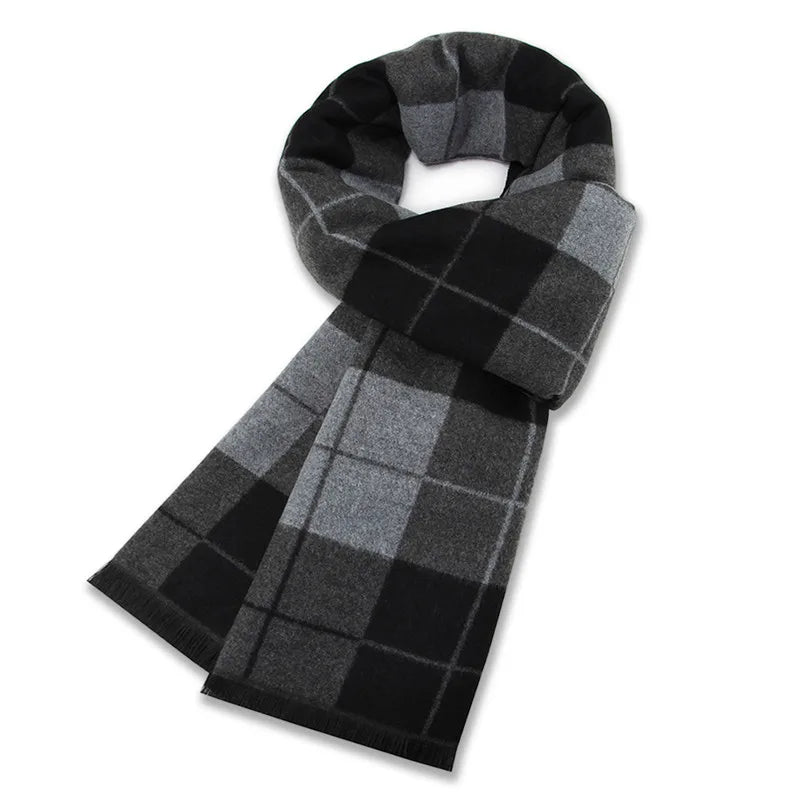 Winter Kaschmir Schal für Männer Plaid Farbe warme Pashmina Schal Kopf Wickel Quaste Schals gestrickt Männer Foulard Decke Farbe