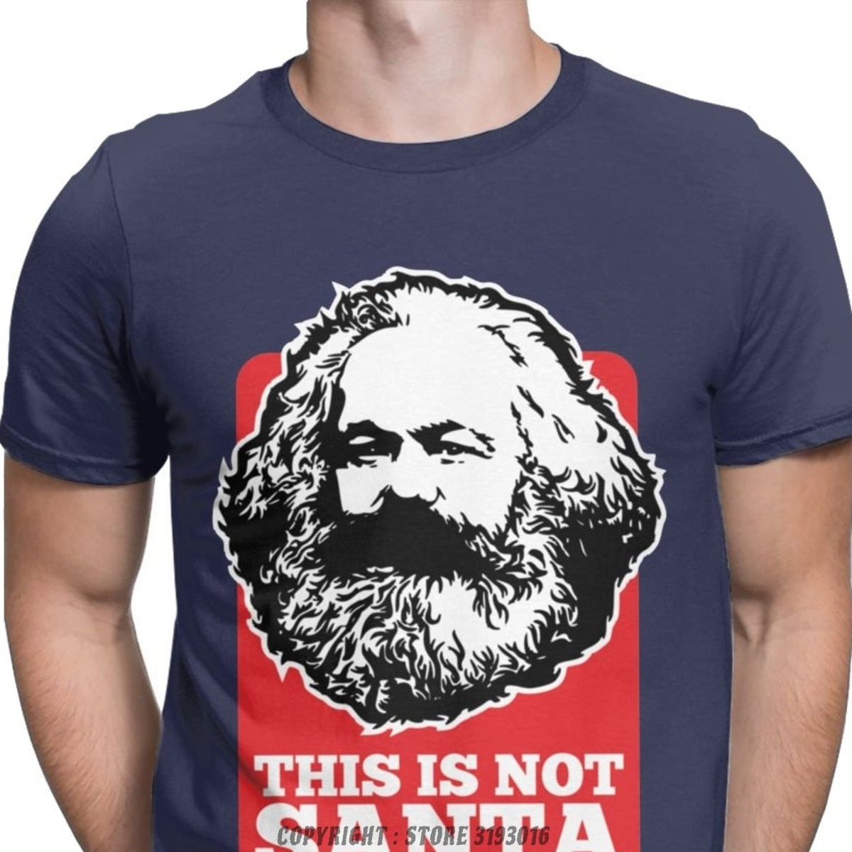 Novelty This Is Not Santa This Is Karl T Shirts for Men T Shirts Harajuku  Communism Marxism Socialism Christmas