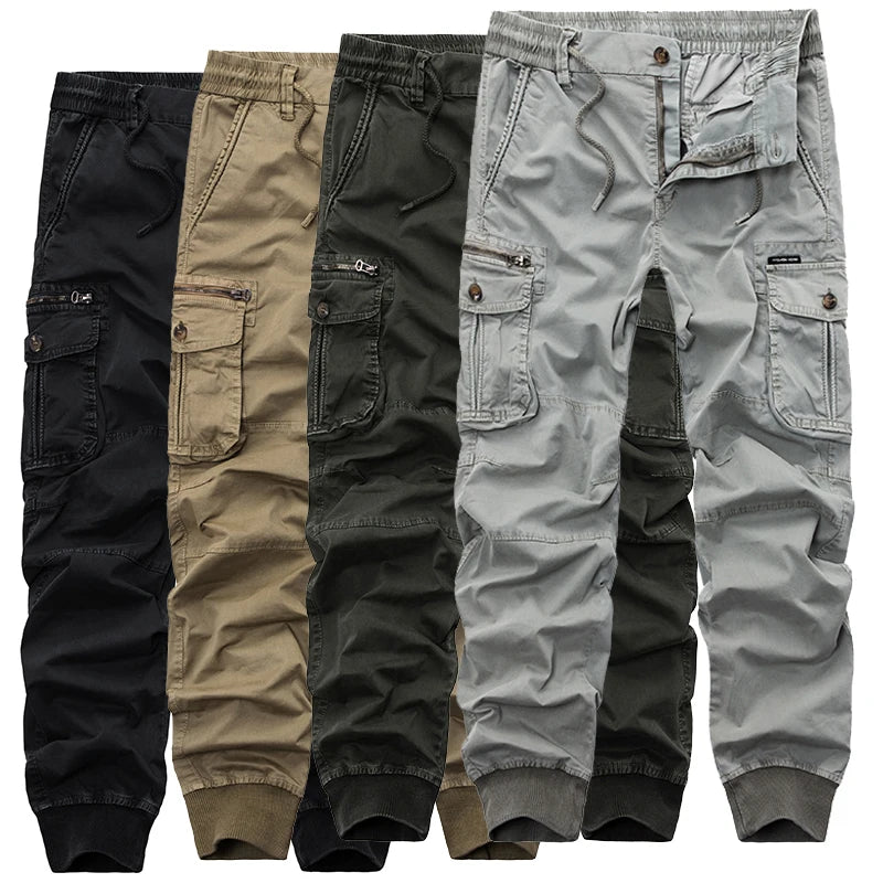 Cargo Pants Men Casual Solid Breathable Pants Men Army Military Trousers Mens Tactical Cargo Pants Male Pockets Joggers Trousers