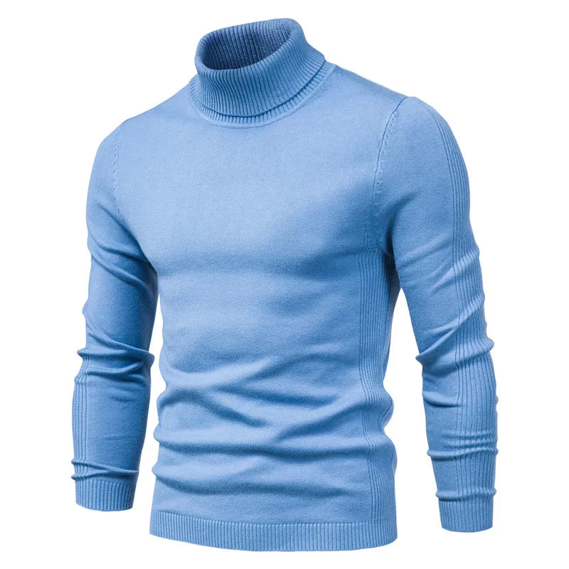 Neue Qualität Winter Herren-Pullover Casual Rollkragen Dicken Pullover Einfarbig Warme Slim Fit Rollkragen Pullover Pullover Männer