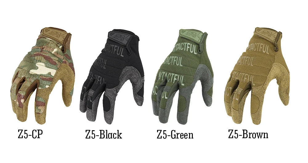 Outdoor Tactical Gloves Military Training Army Sport Climbing Shooting Hunting Riding Cycling Full Finger Anti-Skid Mittens