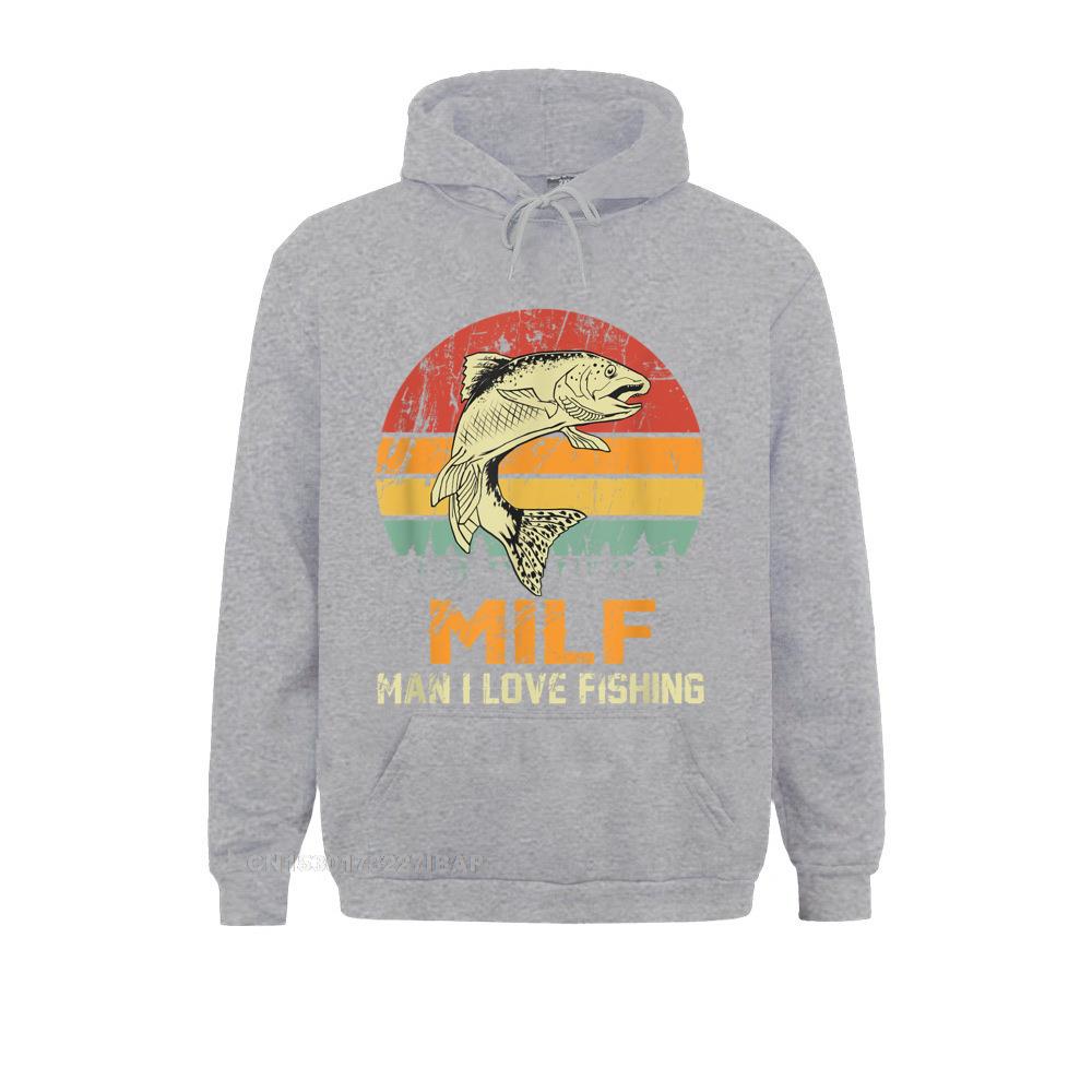 Milf Man I Love Fishing Funny Fish Vintage Outfit Hoodie Novelty Personalized Hoodies Funky Sportswears Men Sweatshirts