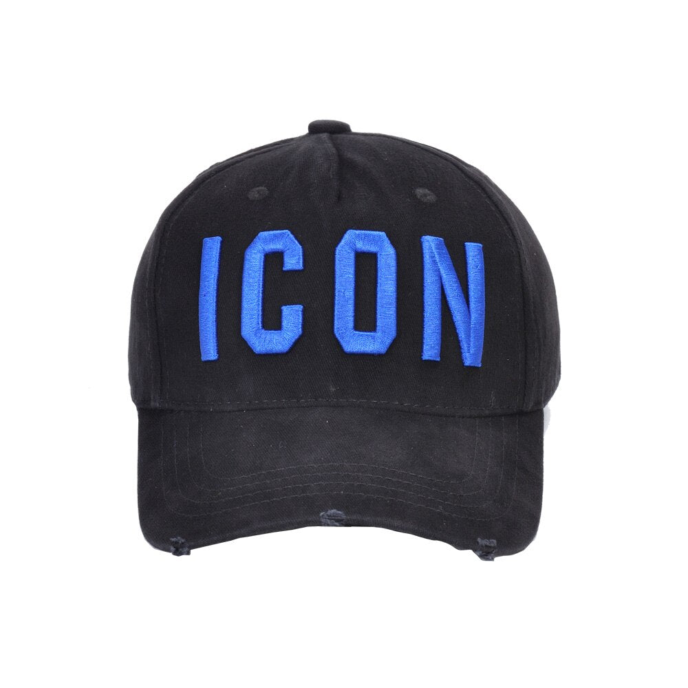 DSQICOND2 Wholesale Cotton Baseball Caps ICON Letters High Quality Cap Men Women Customer Design Hat Trucker Snapback Dad Hats
