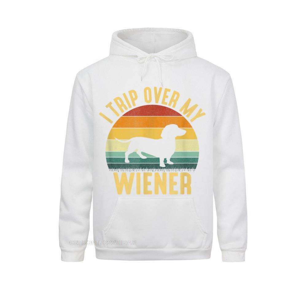 I Trip Over My Weiner Funny Dachshund T-Shirt Sweatshirts Autumn Hoodies Long Sleeve New Arrival Group Hoods Youthful Men's