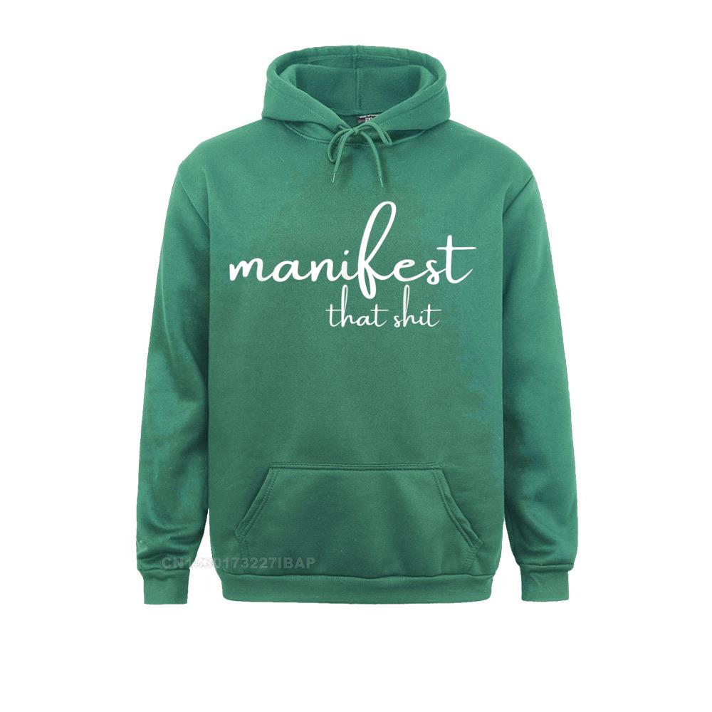 Manifest Shirt Funny Yoga Tee Meditation Gift Shirt T-Shirt Coupons Male Sweatshirts Long Sleeve Hoodies High Street Hoods