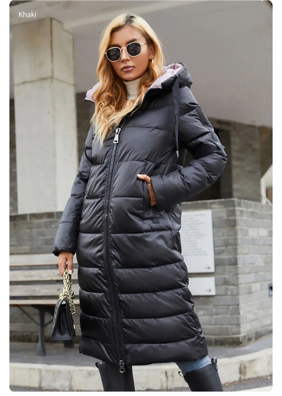 GASMAN Neue 2022 unten jacke weibliche Mode lange Designer frauen winter parka Marke Kontras warme outwear frauen mantel 21792