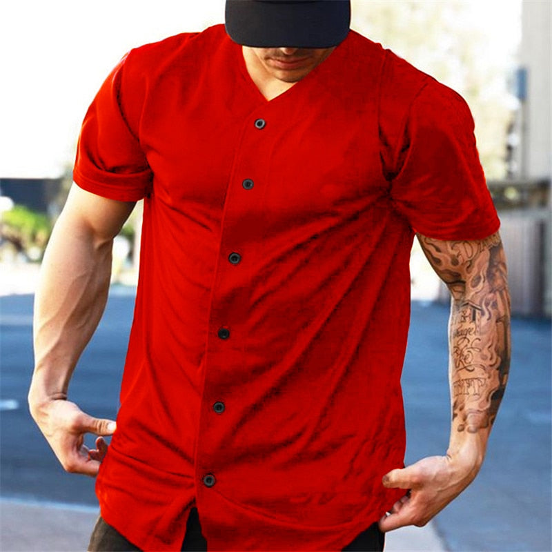 Men&#39;s Oversized Cardigan T shirt Solid Color Gym Clothing Bodybuilding Fitness Loose Sports T-shirt Streetwear Hip Hop Tee shirt