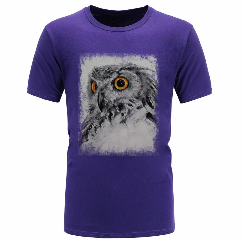 Sketch Drawing Owl T-Shirt 2019 Newest Pure Cotton Fitness Sport T-Shirt for Men Camiseta Popular Fashion Brand New Tshirt Man