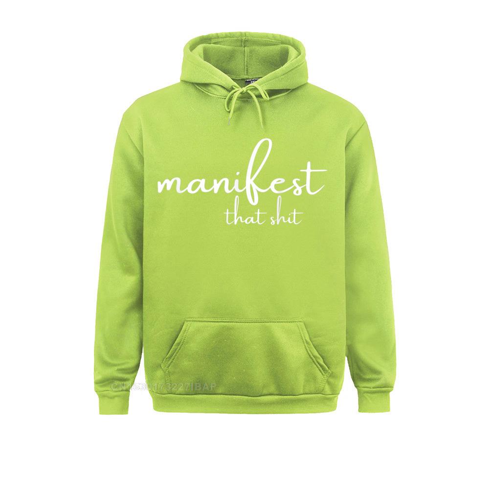 Manifest Shirt Funny Yoga Tee Meditation Gift Shirt T-Shirt Coupons Male Sweatshirts Long Sleeve Hoodies High Street Hoods