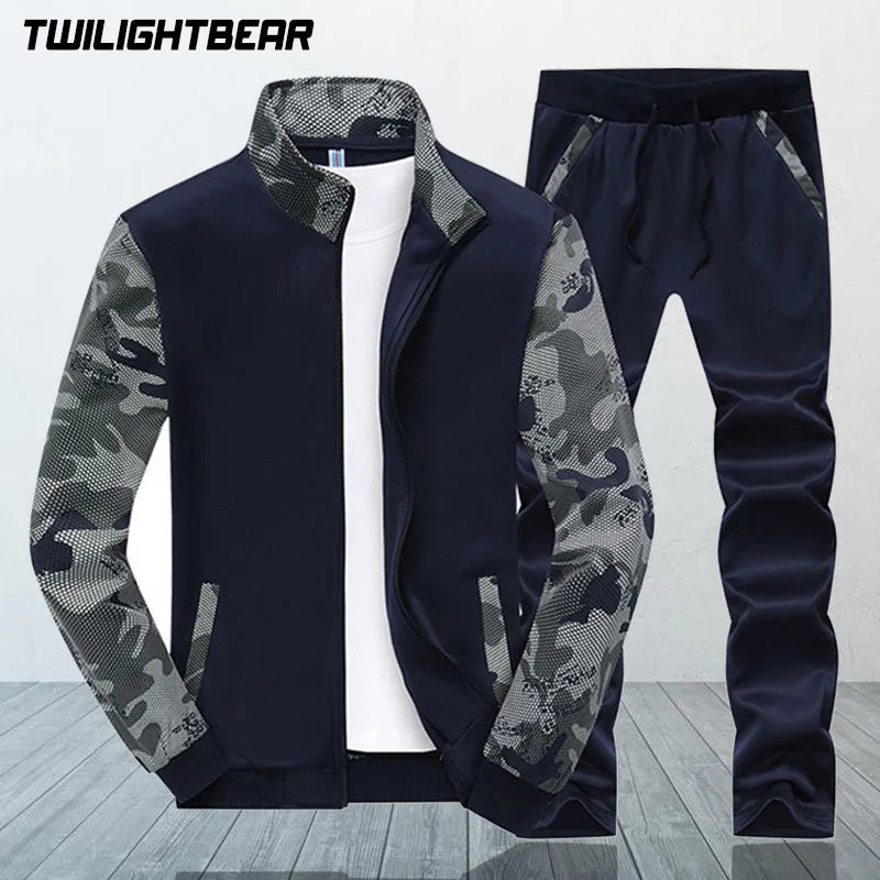 High Quality Trucksuits Men Sweatshirts Suit Oversized Gym Suit Spring Autumn Casual Men's Clothing set Jogging Suits 4XL AF808