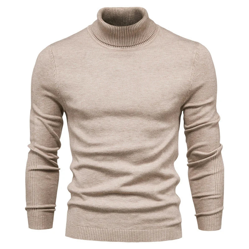 Neue Qualität Winter Herren-Pullover Casual Rollkragen Dicken Pullover Einfarbig Warme Slim Fit Rollkragen Pullover Pullover Männer