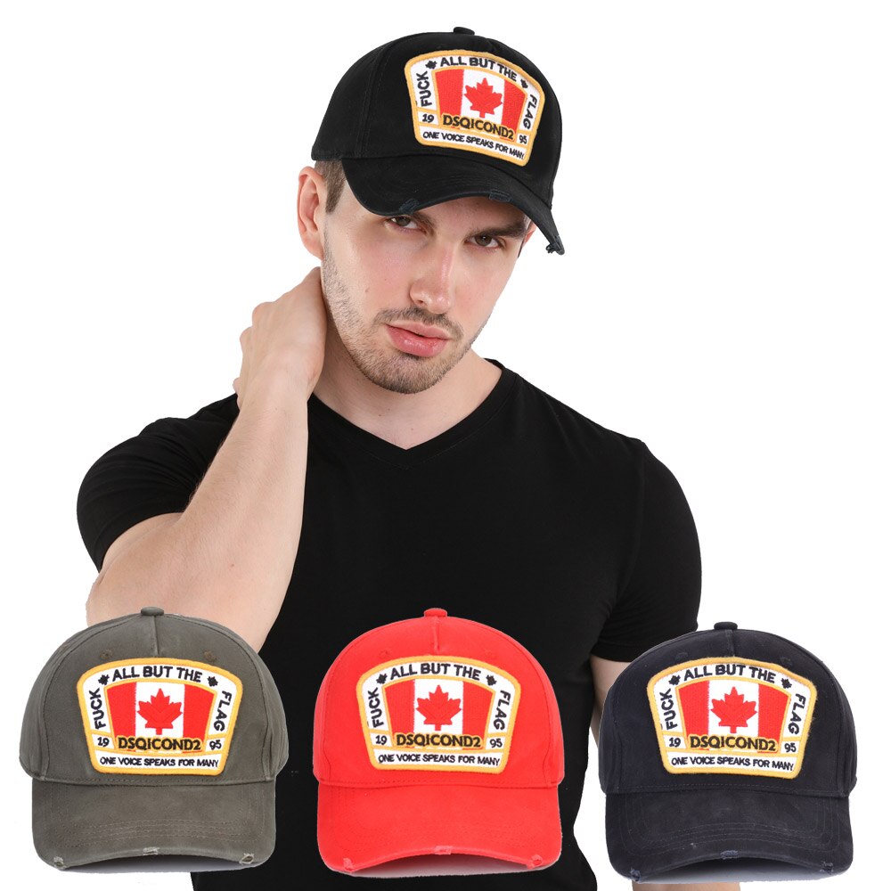 DSQICOND2 Cotton Maple Leaf Baseball Caps DSQ2 Letters High Quality Cap Men Women Customer Design Hat Trucker Snapback Dad Hats