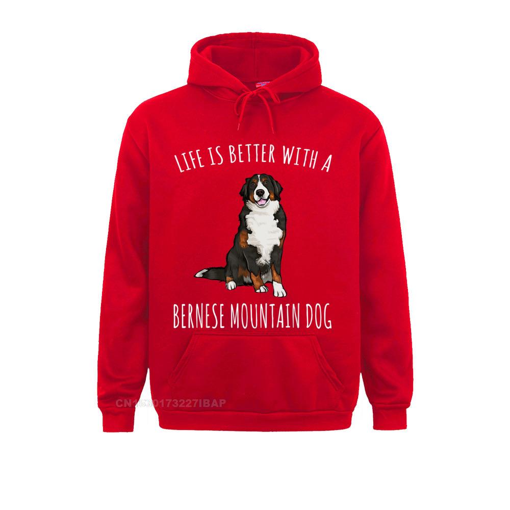 Life Is Better With A Bernese Mountain Dog Lover Hoodie Hoodies Clothes Oversized Hip Hop Long Sleeve Women Sweatshirts Geek