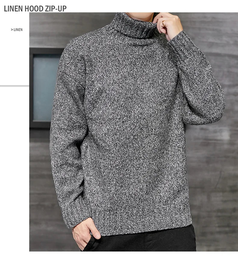 Rollkragen Männer Pullover Herren Stricken Pullover Pullover Männlichen Gestrickte Bodenbildung Shirt Herren Jumper Winter Kleidung für Mann Schildkröte Hals