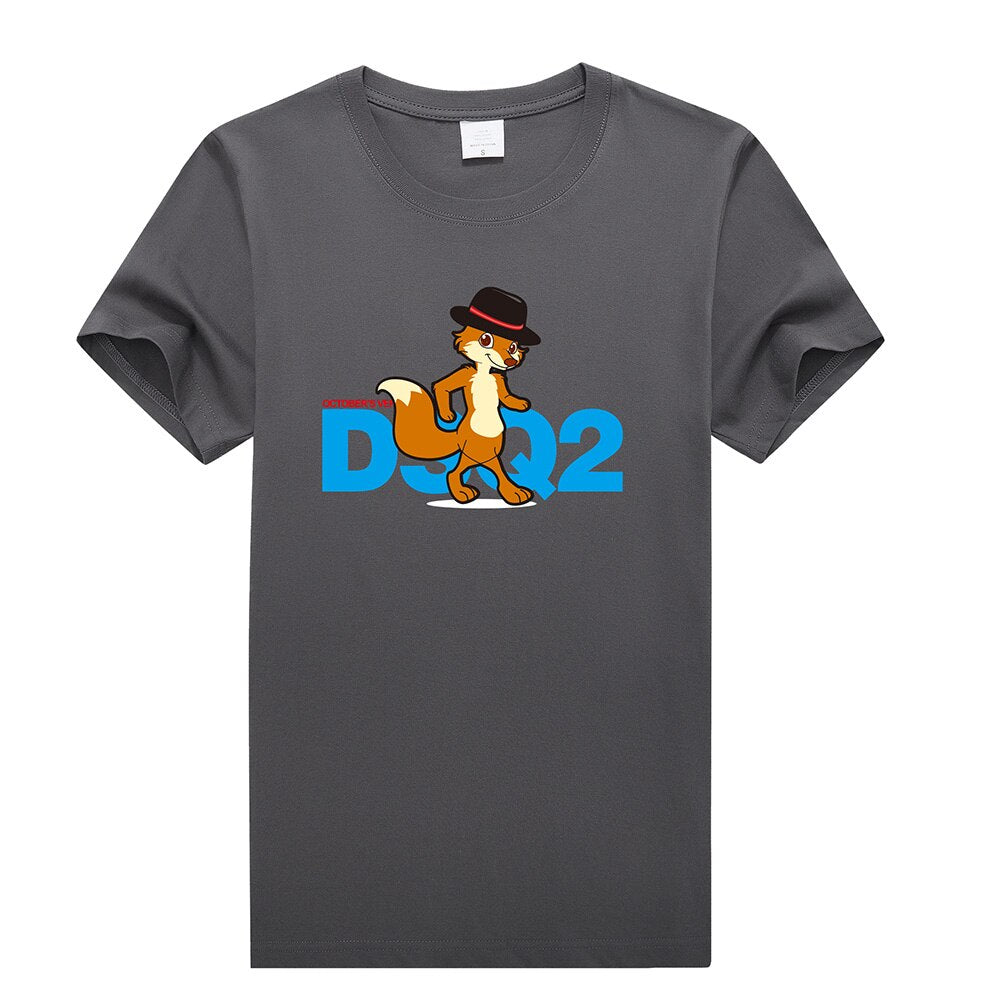 dsq summer 100% cotton High Quality DSQ2 Letters Men's and Women's T-shirt casual O-Neck T-shirt short sleeve tees T-shirt for