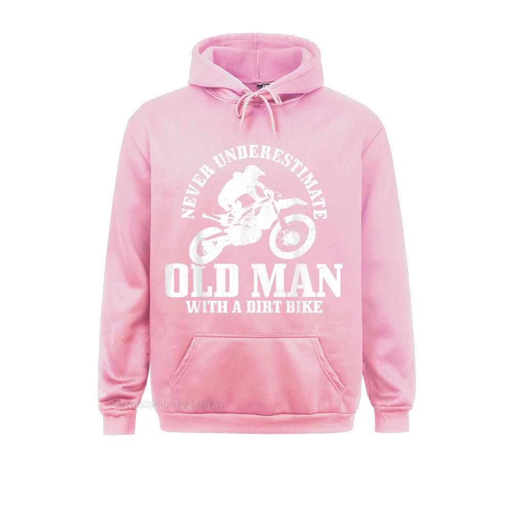 Mens Never Underestimate An Old Man With Bike Motocross Student Hoodies Family Summer Autumn Sweatshirts 3D Printed Graphic