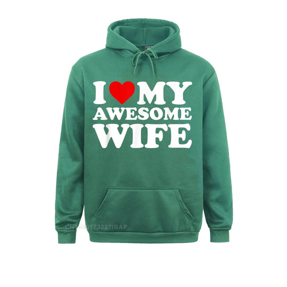 Mens I Love My Awesome Wife Hoodie With Heart Hoodie Hoodies Summer Rife Tight Long Sleeve Men&#39;s Sweatshirts Unique Sportswears