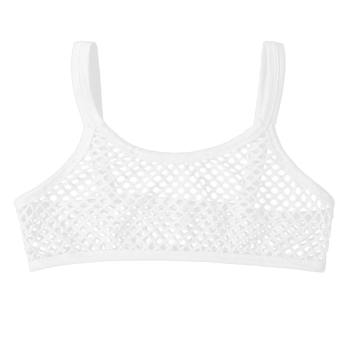 Frauen Erotische Dessous Sexy Sehen Durch Fishnet Leibchen Spaghetti Schulter Riemen Crop Top Einfarbig U Ausschnitt Tank Weste Top