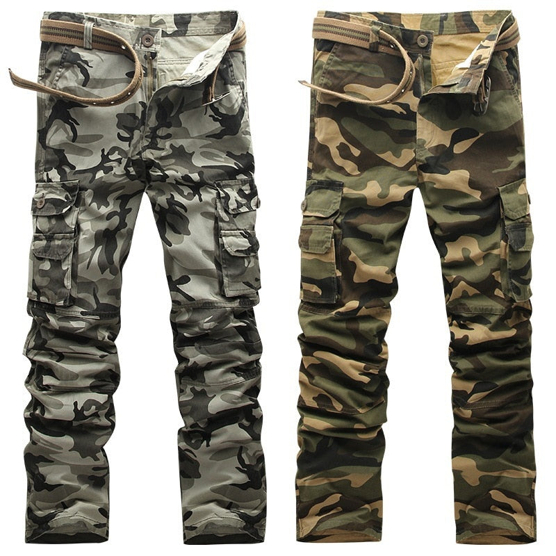 2023 Trend Men's Cargo Pants Cotton High Quality Camouflage Jogger Male Military Camouflage Army Fashion Men's Trousers Pockets