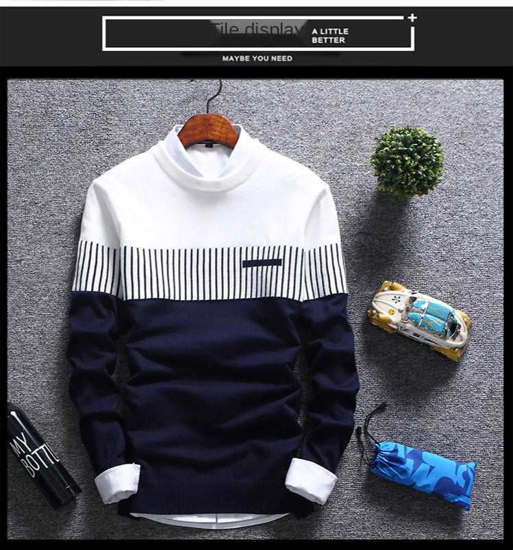 Neue Herbst pullover Männer Mode Streifen kausale Strick pullover Pullover Herren Slim Fit o Hals Strickwaren Herren Marken kleidung